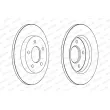 Jeu de 2 disques de frein arrière FERODO DDF1420 - Visuel 2