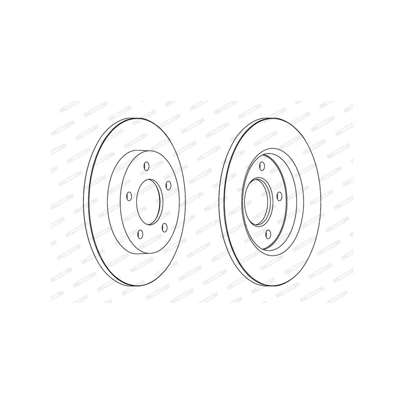 Jeu de 2 disques de frein arrière FERODO DDF1420C