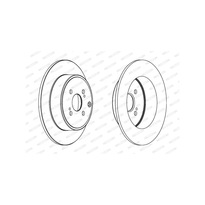 Jeu de 2 disques de frein arrière FERODO DDF1421C