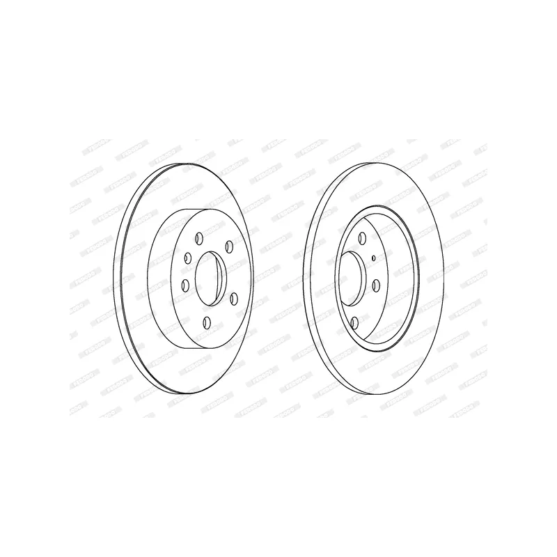 Jeu de 2 disques de frein arrière FERODO DDF1423C