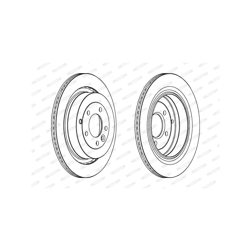 Jeu de 2 disques de frein arrière FERODO DDF1433