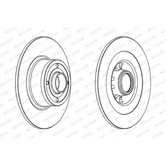Jeu de 2 disques de frein arrière FERODO DDF1443