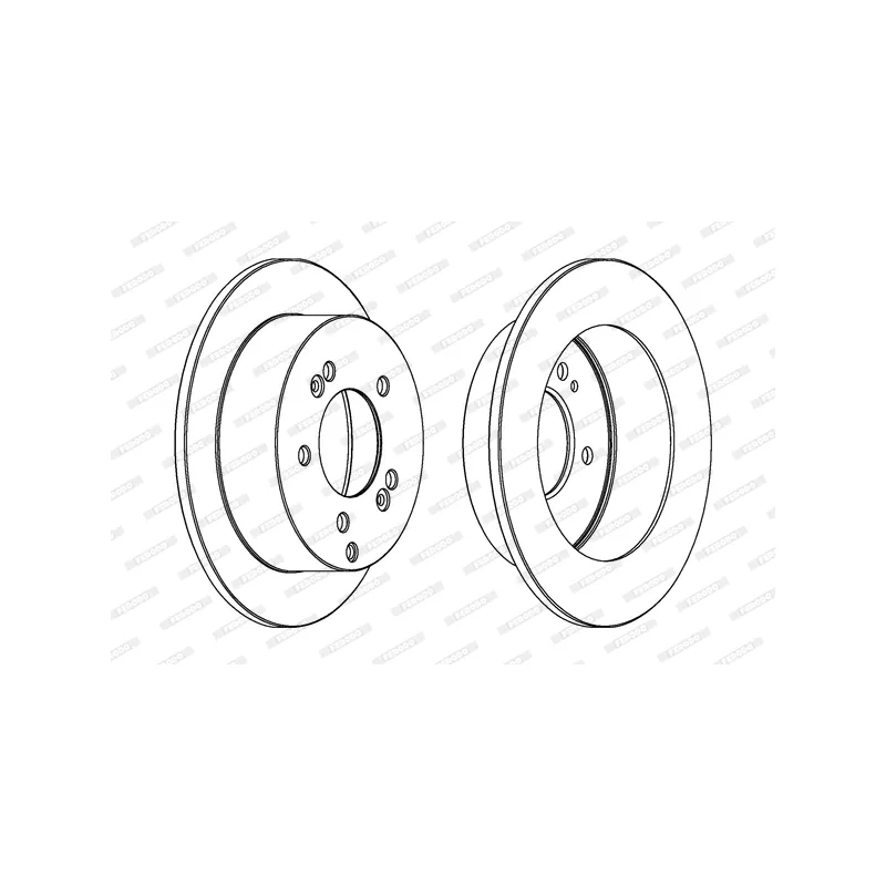 Jeu de 2 disques de frein arrière FERODO DDF1447C