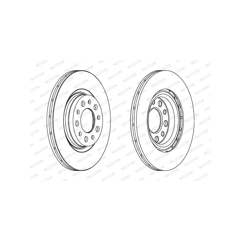 Jeu de 2 disques de frein arrière FERODO DDF1454