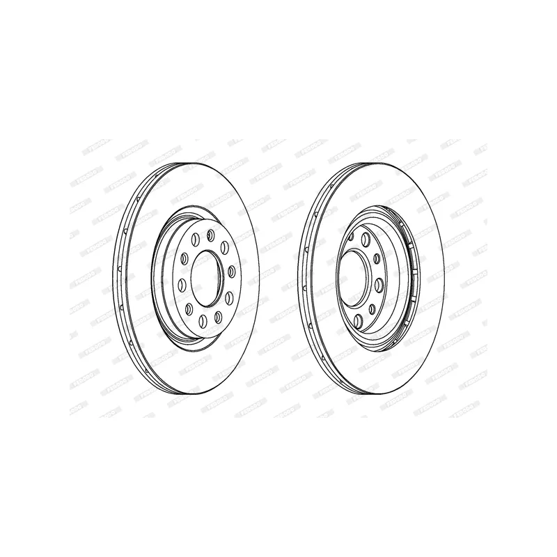 Jeu de 2 disques de frein arrière FERODO DDF1456