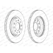 Jeu de 2 disques de frein arrière FERODO DDF1456C - Visuel 2