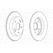 Jeu de 2 disques de frein arrière FERODO DDF1483 - Visuel 2