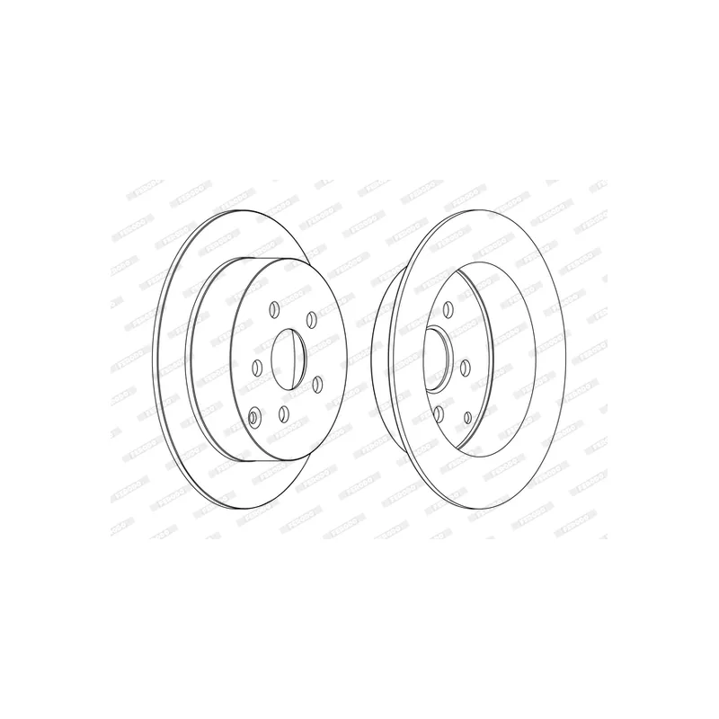 Jeu de 2 disques de frein arrière FERODO DDF1485C