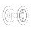 Jeu de 2 disques de frein arrière FERODO DDF1486C - Visuel 2