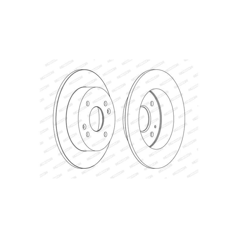 Jeu de 2 disques de frein arrière FERODO DDF1488C