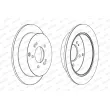 Jeu de 2 disques de frein arrière FERODO DDF1493 - Visuel 2