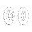 Jeu de 2 disques de frein arrière FERODO DDF1497 - Visuel 2