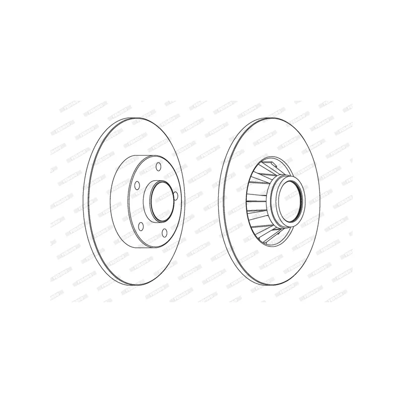 Jeu de 2 disques de frein arrière FERODO DDF1498