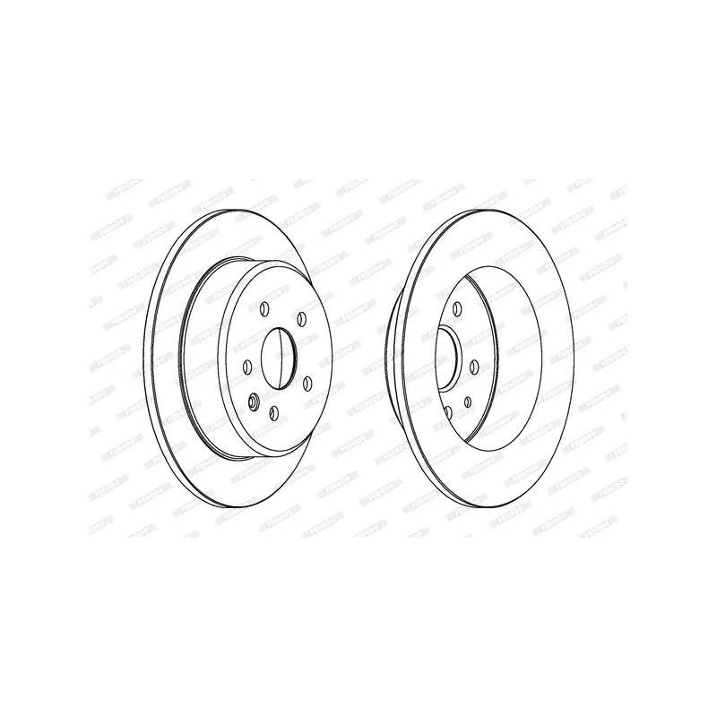 Jeu de 2 disques de frein arrière FERODO DDF1499