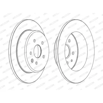Jeu de 2 disques de frein arrière FERODO DDF1499C
