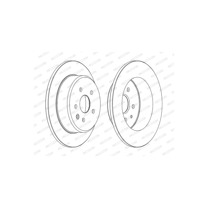 Jeu de 2 disques de frein arrière FERODO DDF1499C