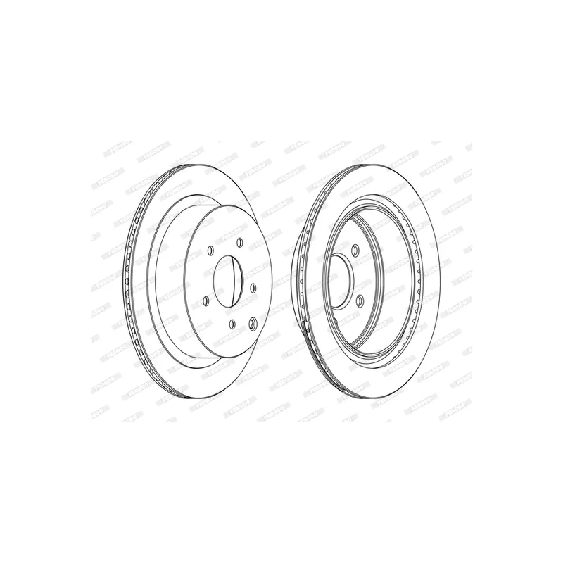 Jeu de 2 disques de frein arrière FERODO DDF1506C