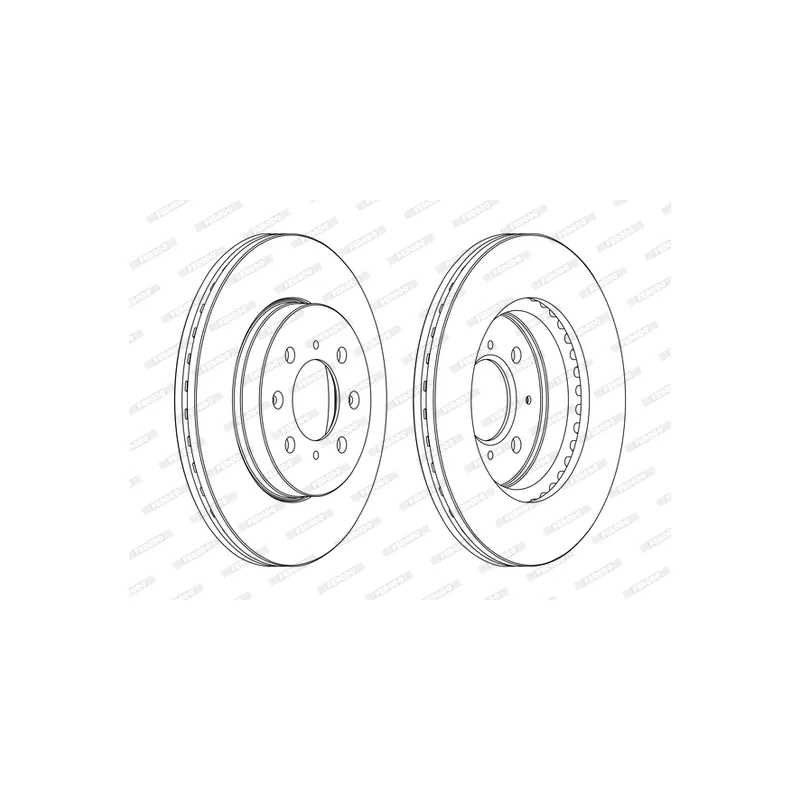 Jeu de 2 disques de frein avant FERODO DDF1510C