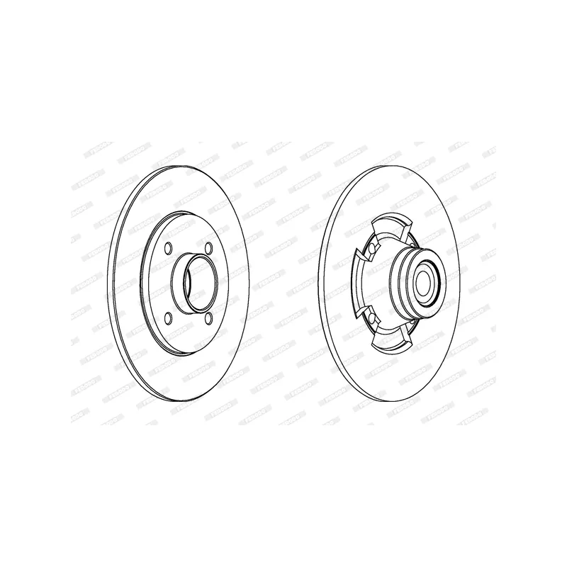 Jeu de 2 disques de frein arrière FERODO DDF1515