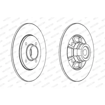 Jeu de 2 disques de frein arrière FERODO DDF1517-1