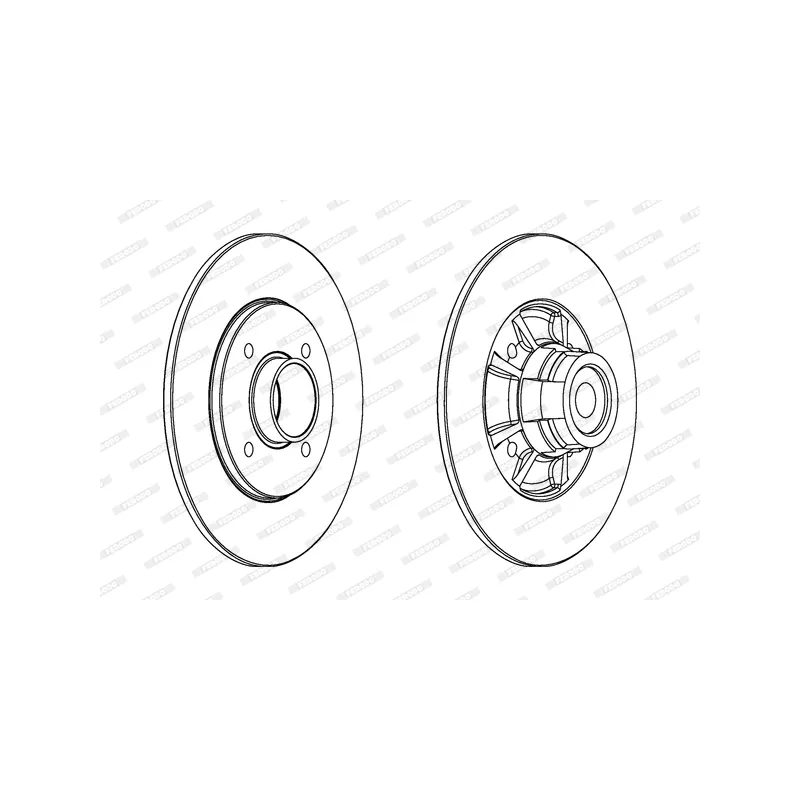 Jeu de 2 disques de frein arrière FERODO DDF1517-1