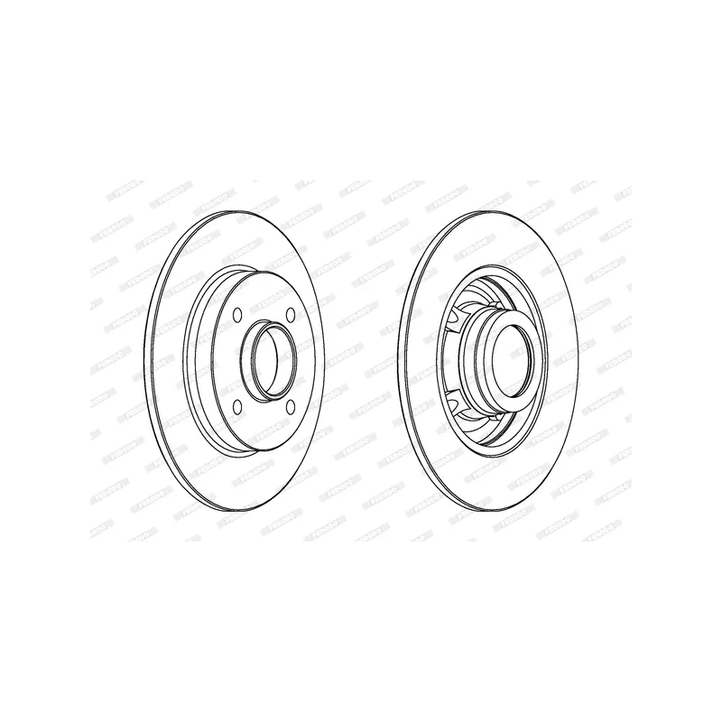 Jeu de 2 disques de frein arrière FERODO DDF1523