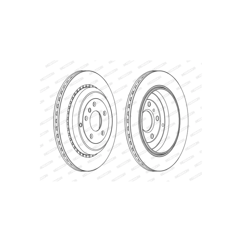 Jeu de 2 disques de frein arrière FERODO DDF1531C