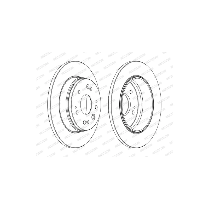 Jeu de 2 disques de frein arrière FERODO DDF1540C