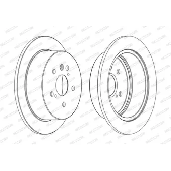 Jeu de 2 disques de frein arrière FERODO DDF1545C