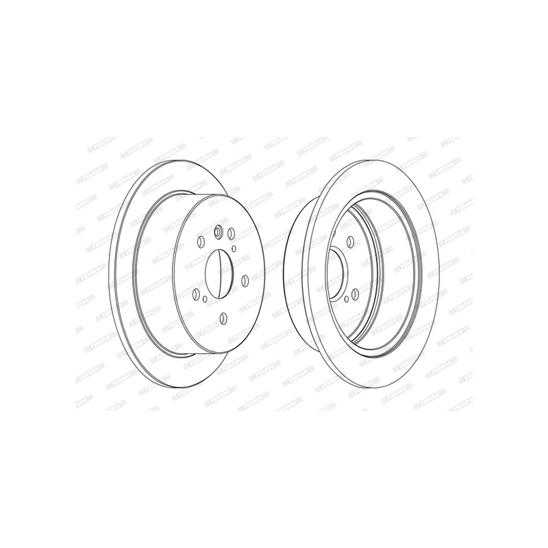 Jeu de 2 disques de frein arrière FERODO DDF1545C