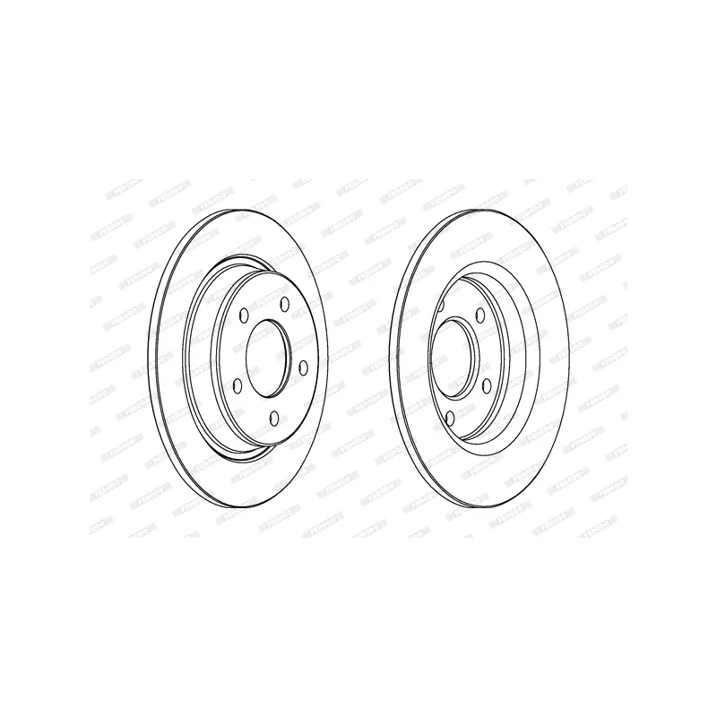 Jeu de 2 disques de frein arrière FERODO DDF1546