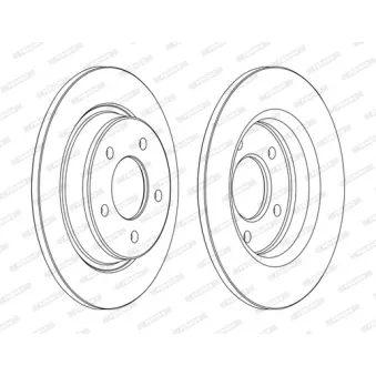 Jeu de 2 disques de frein arrière FERODO DDF1546C