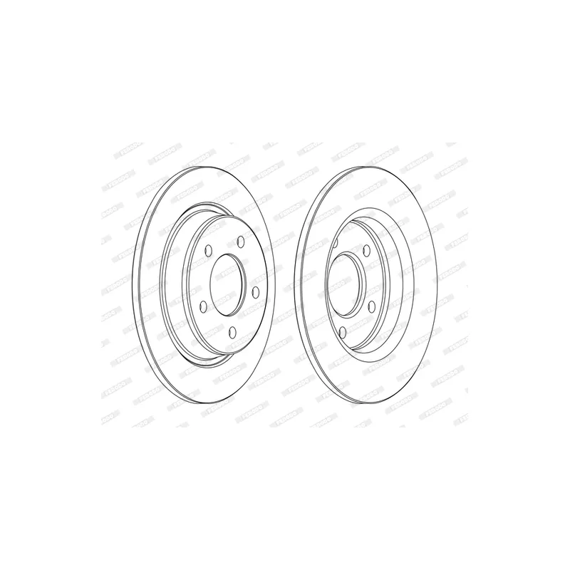 Jeu de 2 disques de frein arrière FERODO DDF1546C