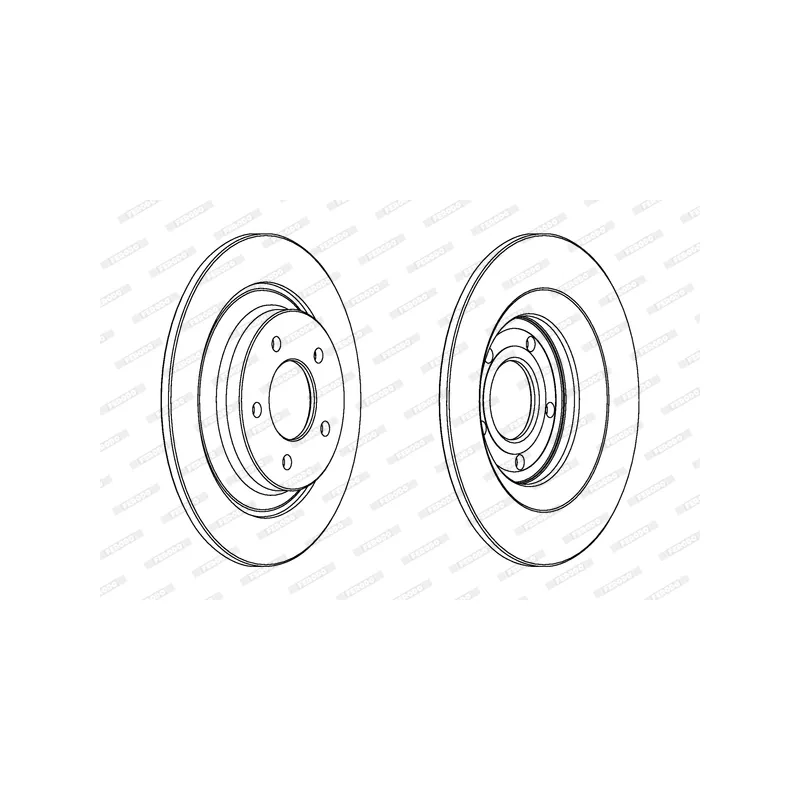 Jeu de 2 disques de frein arrière FERODO DDF1547