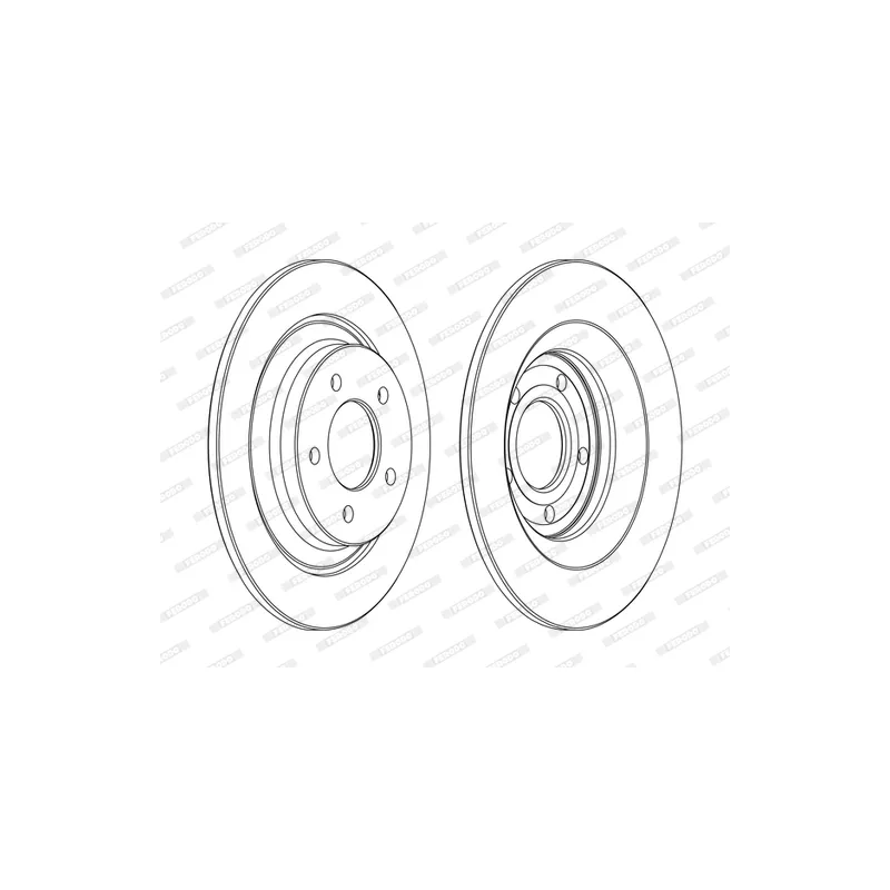 Jeu de 2 disques de frein arrière FERODO DDF1547C