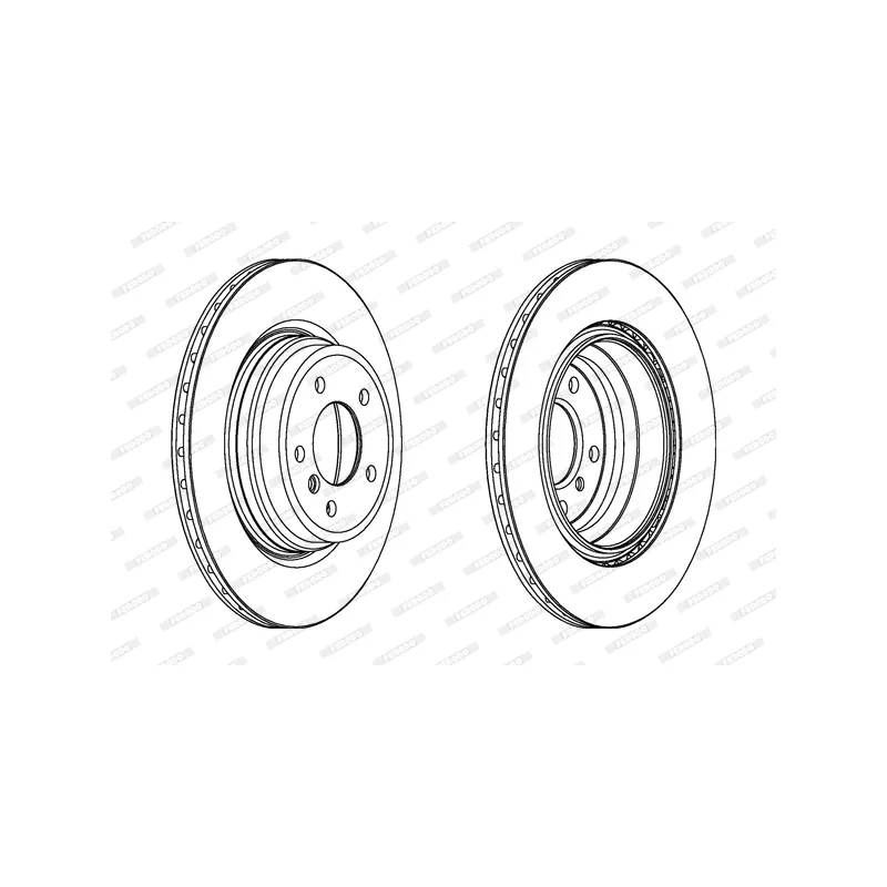 Jeu de 2 disques de frein arrière FERODO DDF1550