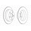 Jeu de 2 disques de frein arrière FERODO DDF1553 - Visuel 2