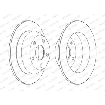 Jeu de 2 disques de frein arrière FERODO DDF1553C