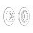 Jeu de 2 disques de frein arrière FERODO DDF1556 - Visuel 2