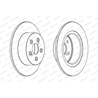 Jeu de 2 disques de frein arrière FERODO DDF1556C