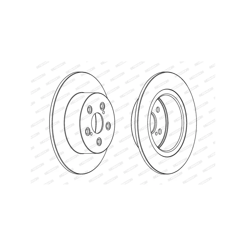 Jeu de 2 disques de frein arrière FERODO DDF1556C