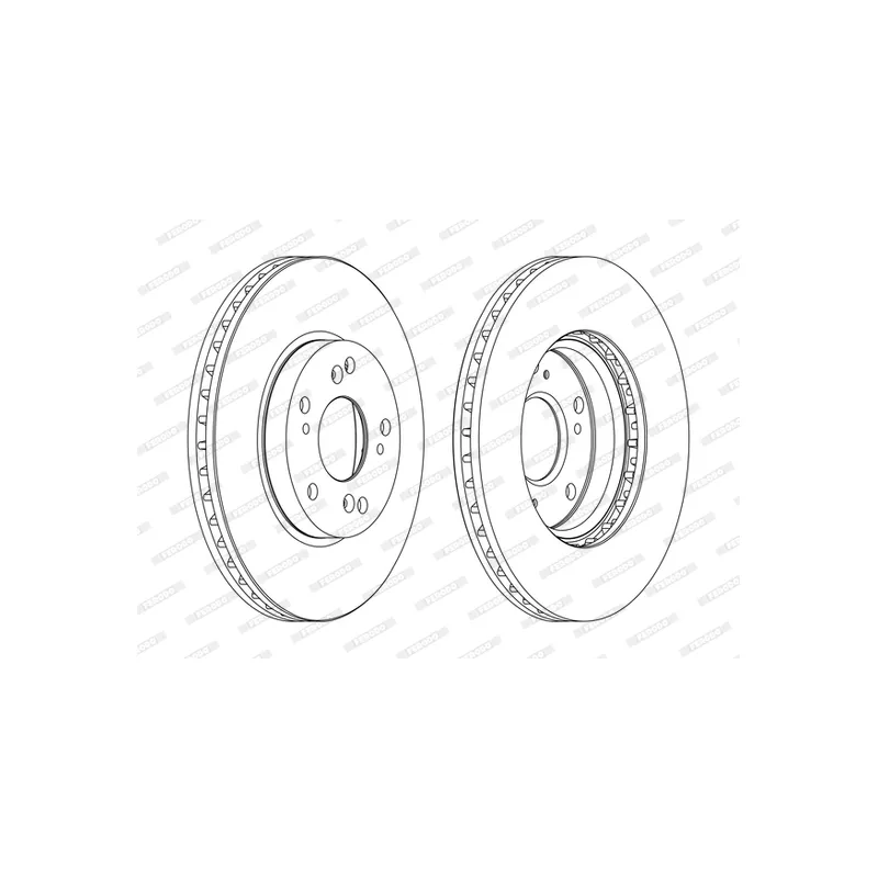 Jeu de 2 disques de frein avant FERODO DDF1557C