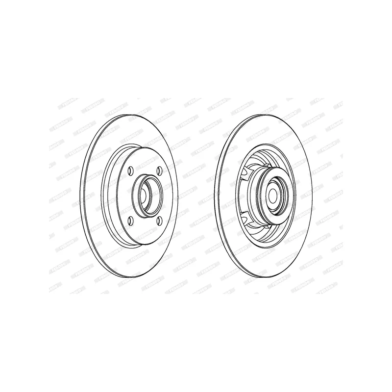 Jeu de 2 disques de frein arrière FERODO DDF1561