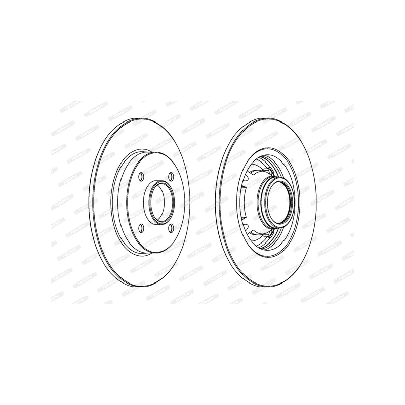 Jeu de 2 disques de frein arrière FERODO DDF1564