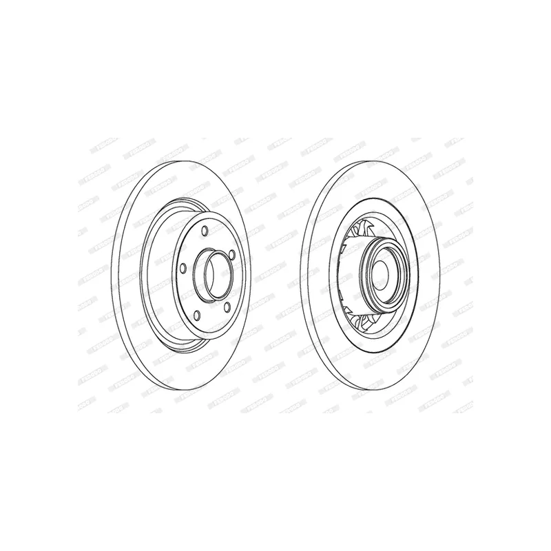 Jeu de 2 disques de frein arrière FERODO DDF1569