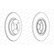 Jeu de 2 disques de frein arrière FERODO DDF1576 - Visuel 2