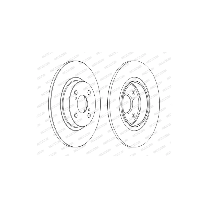 Jeu de 2 disques de frein arrière FERODO DDF1576C