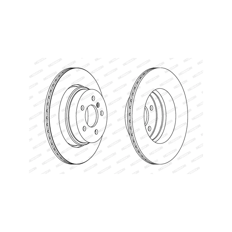 Jeu de 2 disques de frein arrière FERODO DDF1583