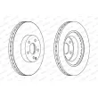 Jeu de 2 disques de frein avant FERODO DDF1595C-1 - Visuel 2