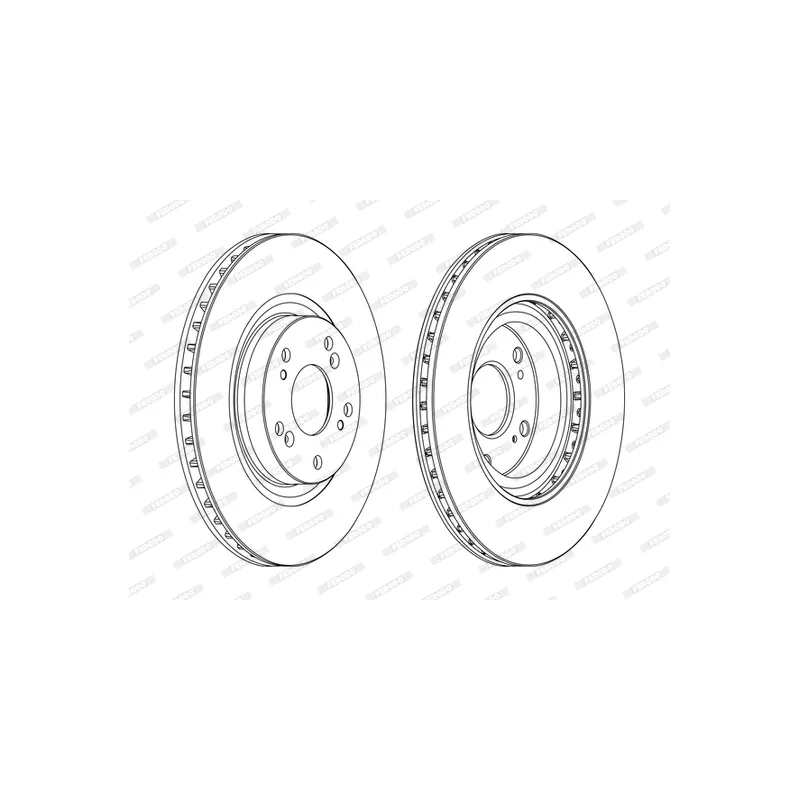 Jeu de 2 disques de frein avant FERODO DDF1596C